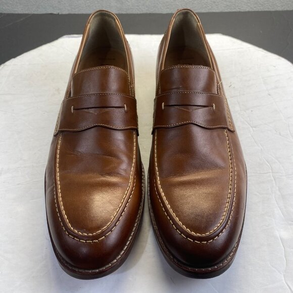 Johnston & Murphy Warner Penny Loafer 20-9592 Brown Leather Mens Dress Shoes 13M main image 7